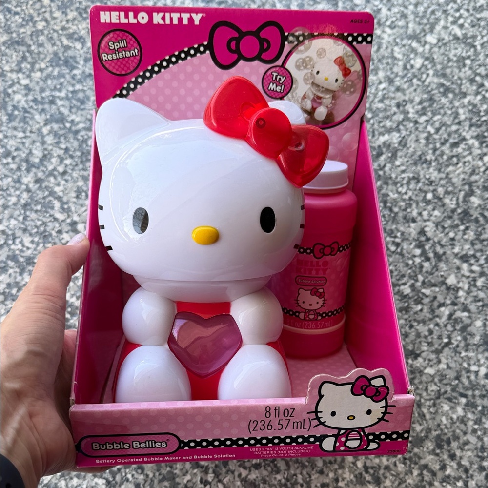 Hello Kitty Bubble Toy - White, Pink & Red Accents